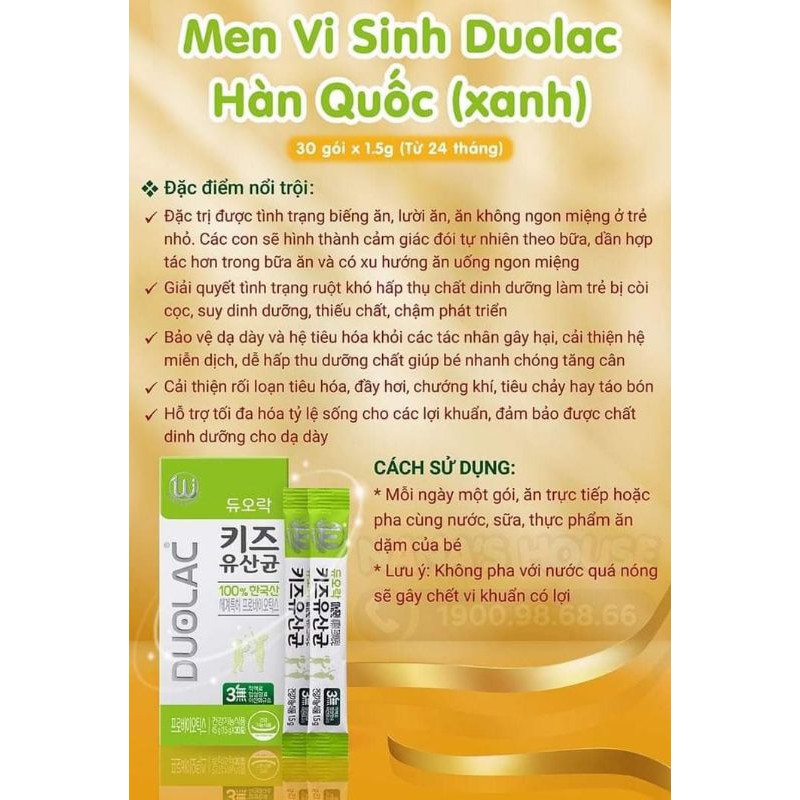 Men vi sinh Doulac Organic nội địa Hàn Quốc