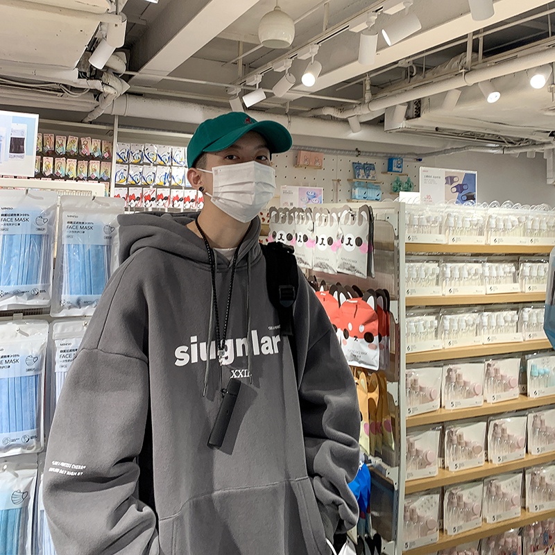 [ Mã 12FASHIONSALE1 giảm 10K đơn 50K ] Áo hoodie dáng rộng in họa tiết chữ phong cách đường phố cá tính cho các cặp đôi | BigBuy360 - bigbuy360.vn