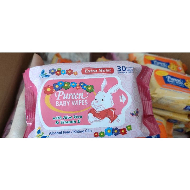 Combo 2 gói KHĂN ƯỚT CAO CẤP PUREEN 30 tờ và 80 tờ