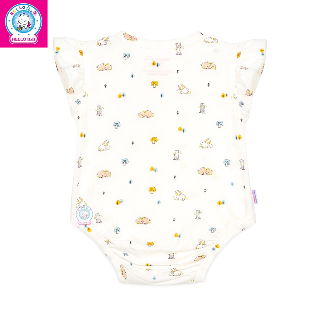 Bộ liền thân cài vai bé gái 1432 - HELLO B&amp;B