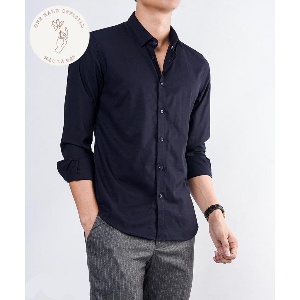 Áo sơ mi lụa nến 1HAND nam trắng dài tay vải lụa lịch lãm sang trọng - Mã SMN | BigBuy360 - bigbuy360.vn