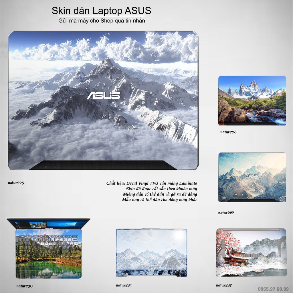 Skin dán Laptop Asus in hình thiên nhiên nhiều mẫu 9 (inbox mã máy cho Shop)