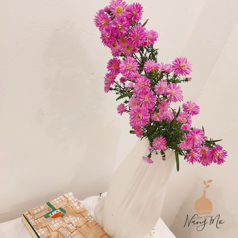 Lọ hoa miệng vuông 3 màu men mát Bát Tràng