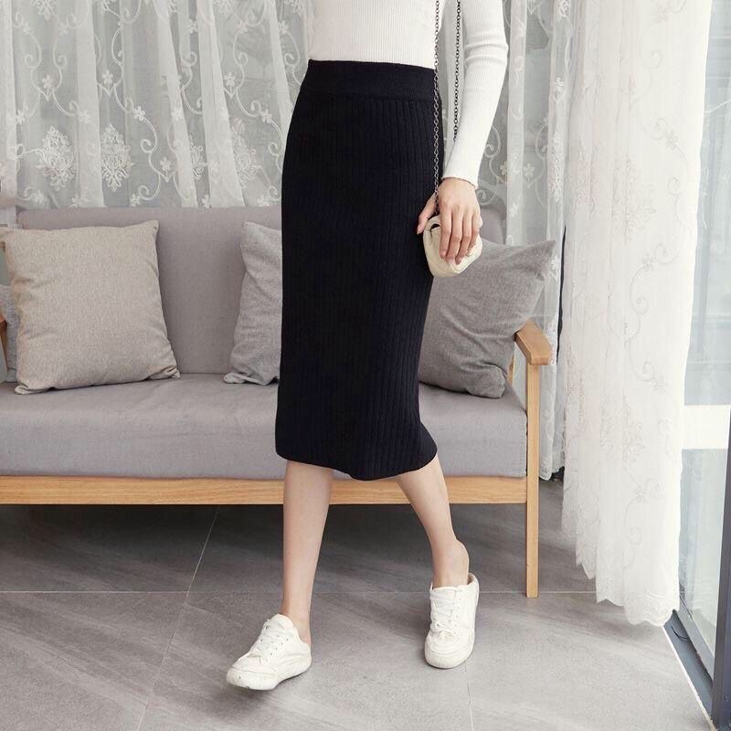 Chân váy len kẻ sọc chiều dài 50-60-70cm mẫu mới nhất chất len mịn