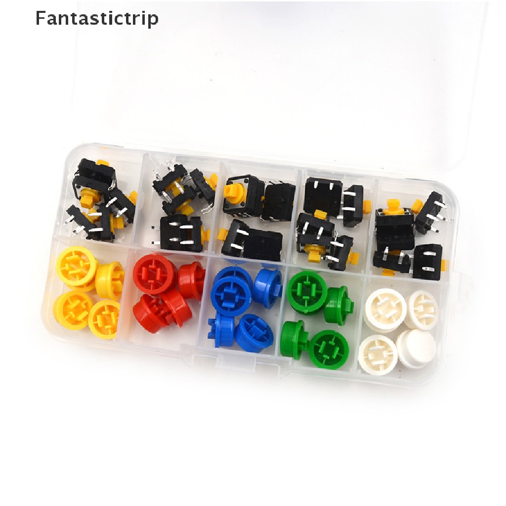 Set 25 Nút Ấn Có Công Tắc Micro 12x12x7.3mm