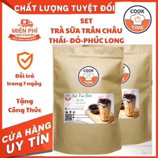 Nguyên Liệu Làm Trà Sữa Trân Châu [2,5 LIT] Bột Trà Sữa Tự Pha Chế Sẵn Dễ Nấu Phúc Long Cực Ngon COOKTIME