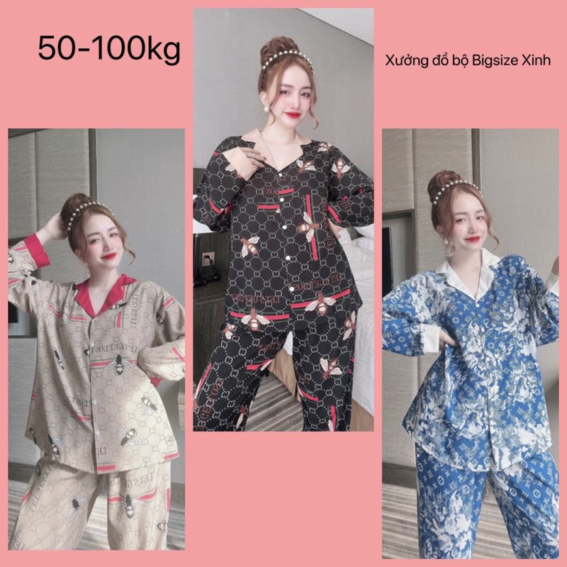 Đồ bộ bigsize 50-100kg đồ bộ tay dài mặc nhà cho nữ | BigBuy360 - bigbuy360.vn