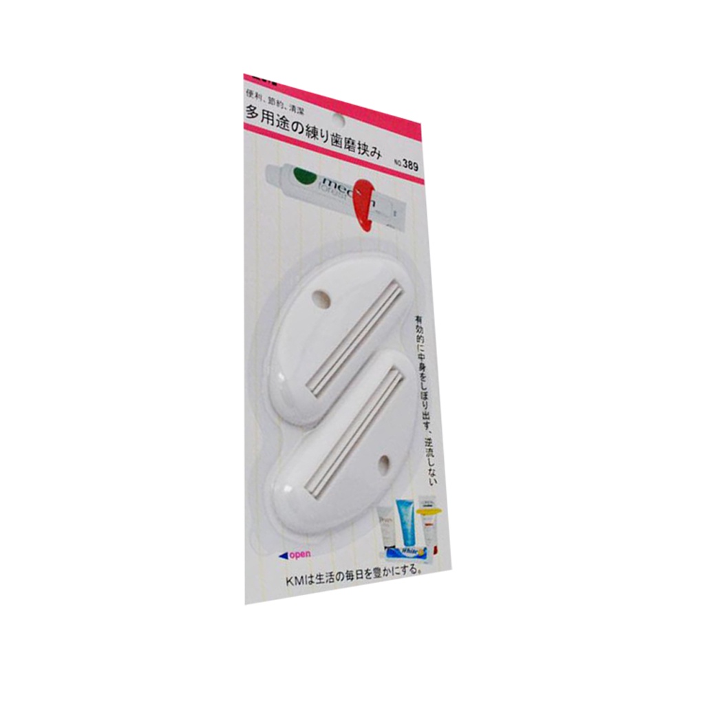 [Hàng mới về] 2 Kẹp nặn kem đánh răng/ sữa rửa mặt bằng ABS màu sắc dễ thương ngẫu nhiên