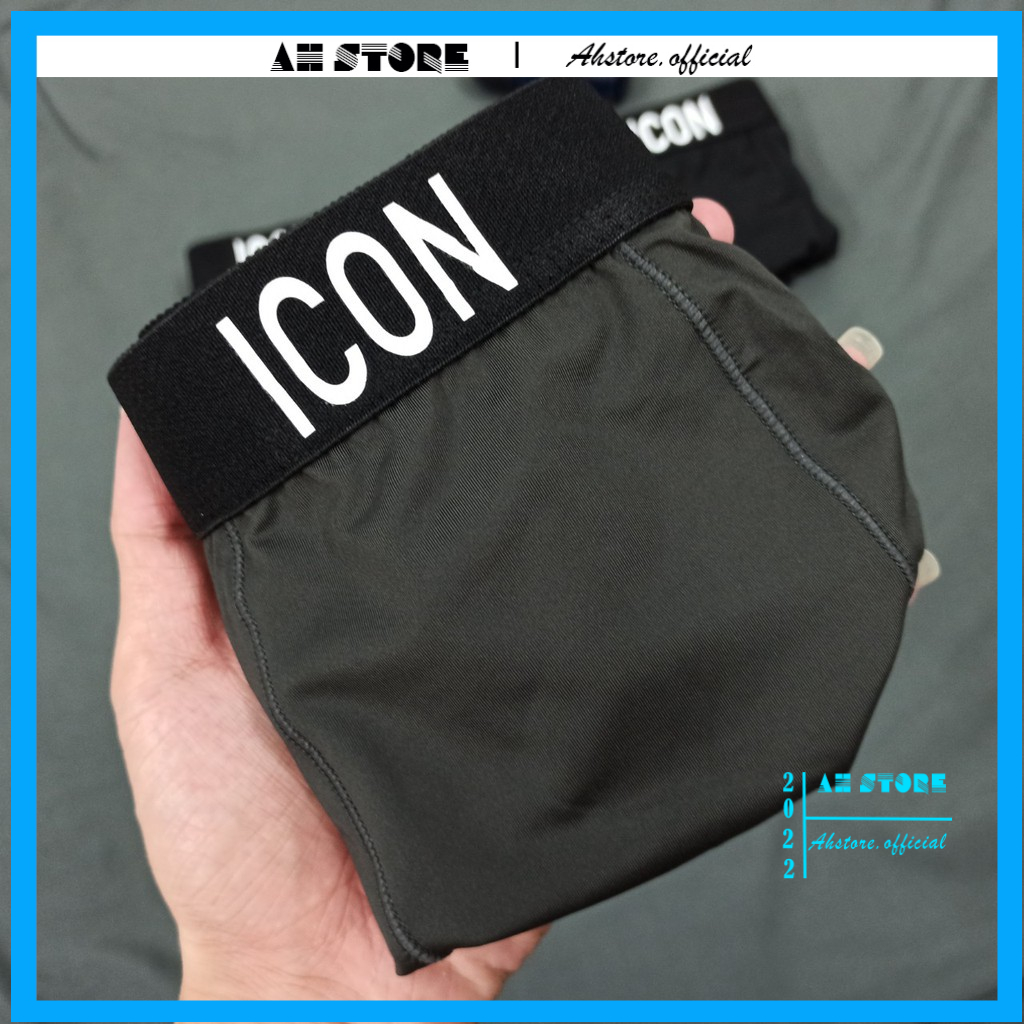 Quần Lót Nam Boxer ICON DEMIN Cotton - Sịp Đùi Nam Cotton Mềm Mịn Co Giãn 4 Chiều - AhStore
