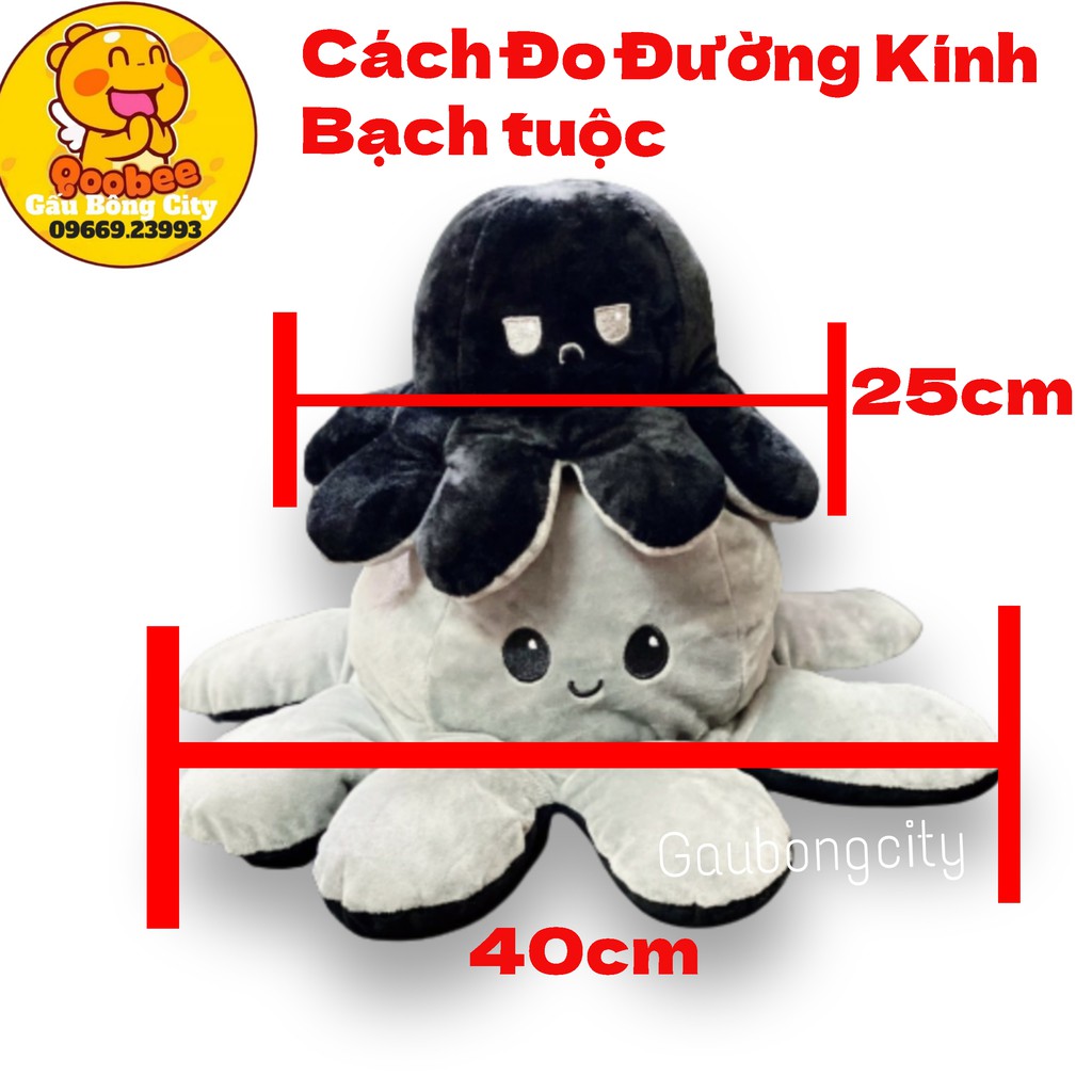 Bạch Tuộc Cảm Xúc Gấu Bông Bạch Tuột size lớn to khổng lồ mini nhỏ 2 mặt 20cm 25cm 30cm 40cm 60cm 70cm móc khoá