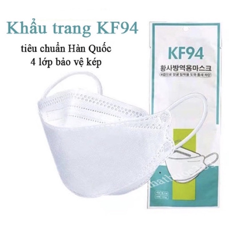 [ HÀNG CÓ SẴN] Khẩu Trang KF94 Hàn Quốc Trơn 4 Lớp