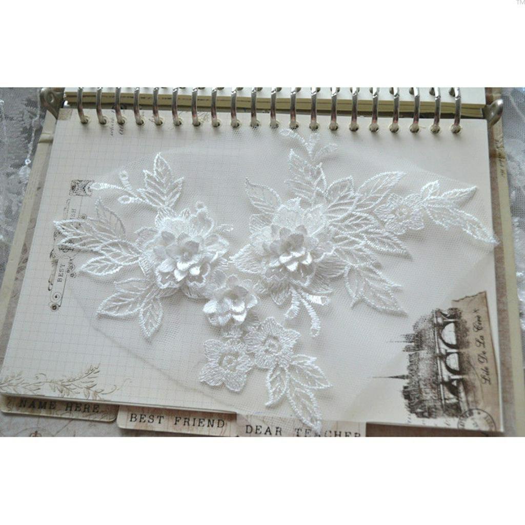 Miếng Vải Ren Thêu Hoa 3d Trang Trí Áo Cưới