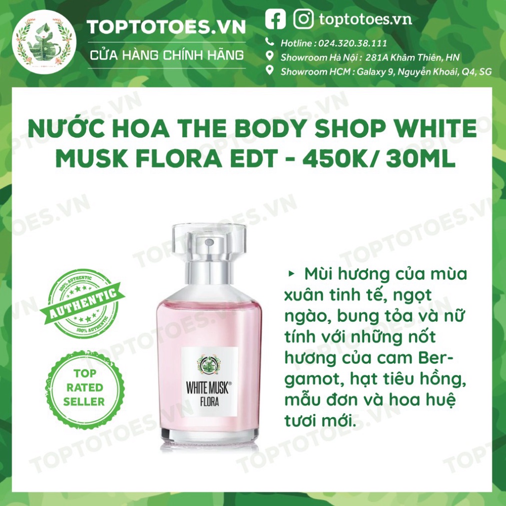 SỐC THẬT SỰ Nước hoa The Body Shop White musk/ White musk Flora/ White musk L’eau/ Black musk SỐC THẬT SỰ