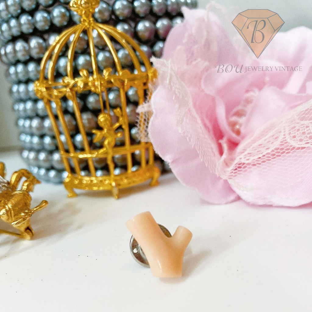 PIN CÀI ÁO SAN HÔ SECONDHAND NHẬT BẢN BOU JEWELRY VINTAGE MÃ CA075