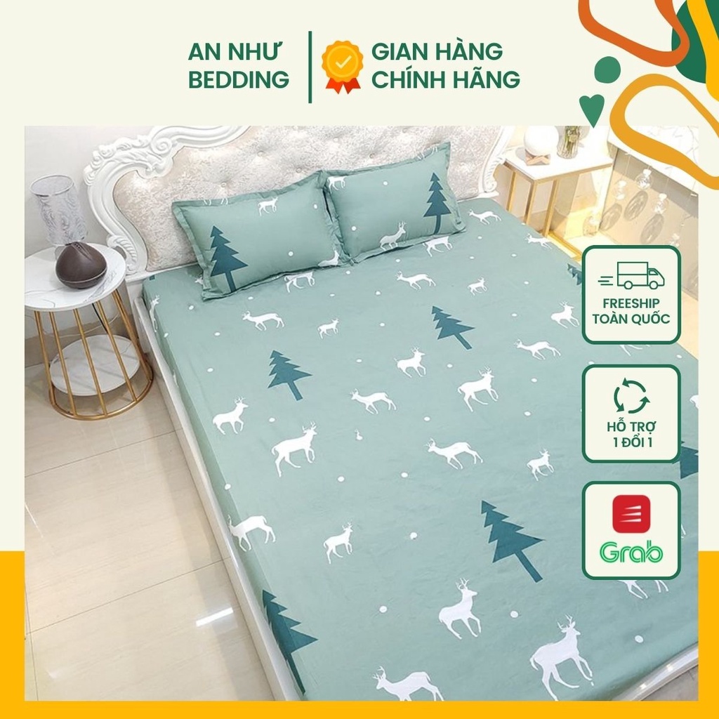 Ga giường poly, bộ ga gối gồm 1 ga + 2 vỏ gối nằm 45x65cm An Như Bedding