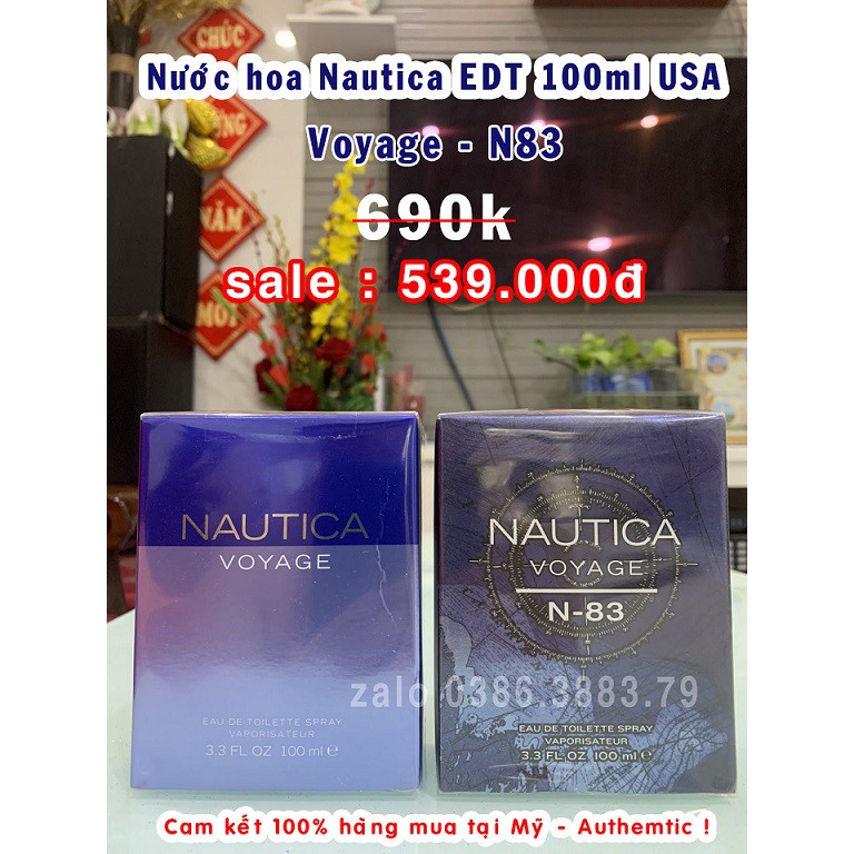 Nước hoa Nautica Voyage - Nautica N83 EDT 100ml người nhà US gửi về seal !
