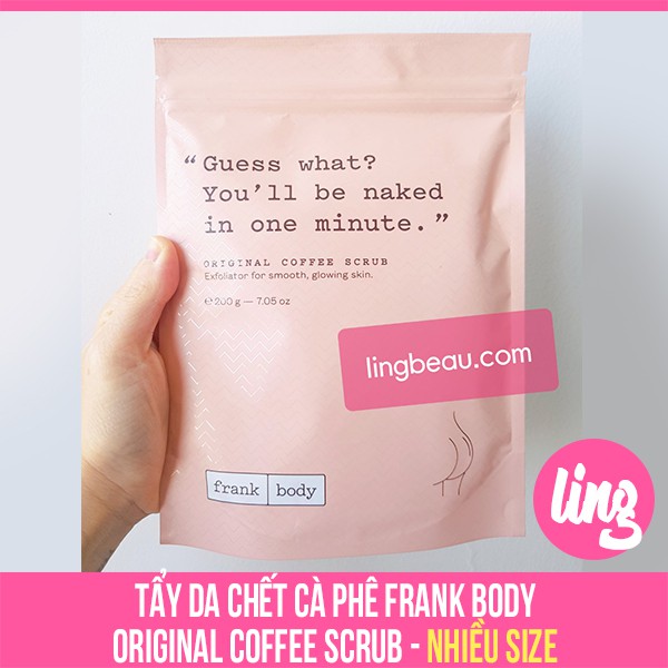 [Frank Body] Bột tẩy da chết cà phê Frank Body Original Coffee Scrub 200g