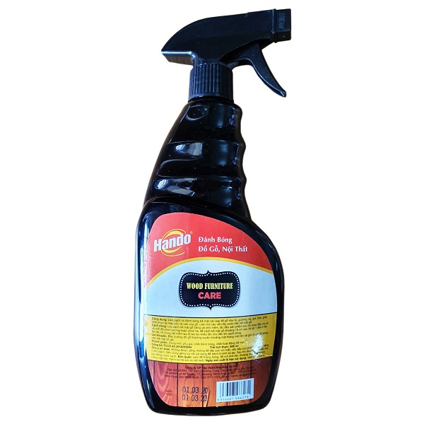 Chai xịt vệ sinh bảo dưỡng đánh bóng đồ gỗ, nội thất gỗ Hando 600ml