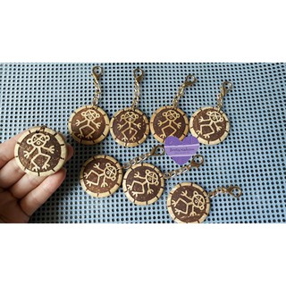 Dây rua gỗ dừa vintage treo túi ví, balo, móc chìa khóa
