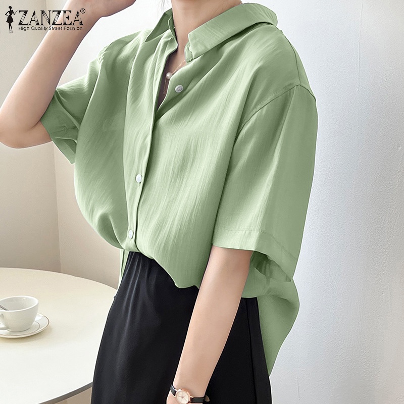 Áo sơ mi Zanzea tay ngắn thời trang dành cho nữ