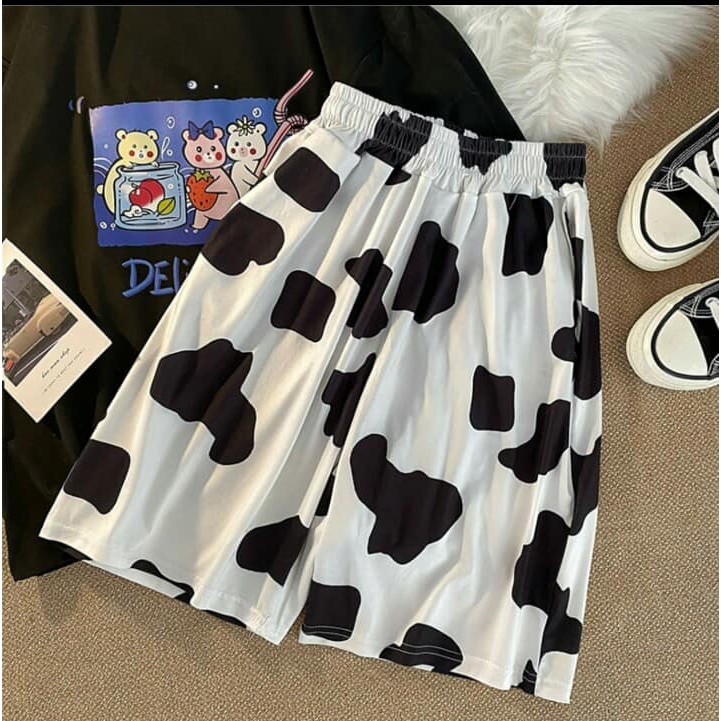 Quần short bò sữa milk cow short unisex Cryaotic10