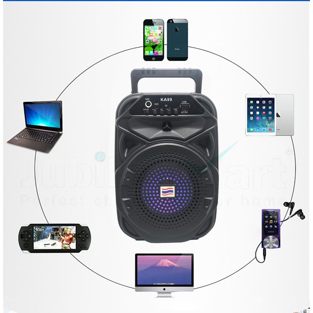 Loa Bluetooth Karaoke Công Suất Cực Lớn, Loa Xach Tay Mini K99 Tặng Kèm Micro - BẢO HÀNH 1 ĐỔI 1 NẾU LỖI