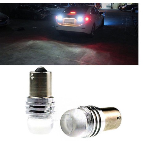 Bóng đèn LED de lùi xe hơi ô tô màu trắng siêu tiết kiệm sáng tốt 1156 DC 12V xi nhan báo rẽ cho Toyota Vios Innova