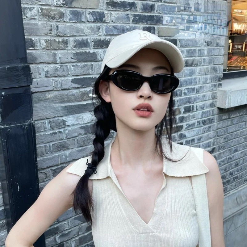 Kính Mát Hình Mắt Mèo Phong Cách Retro Thời Trang Phương Tây