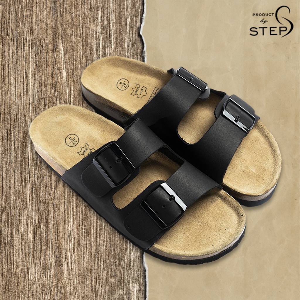 Dép đế trấu Unisex Da Quai 2 khóa