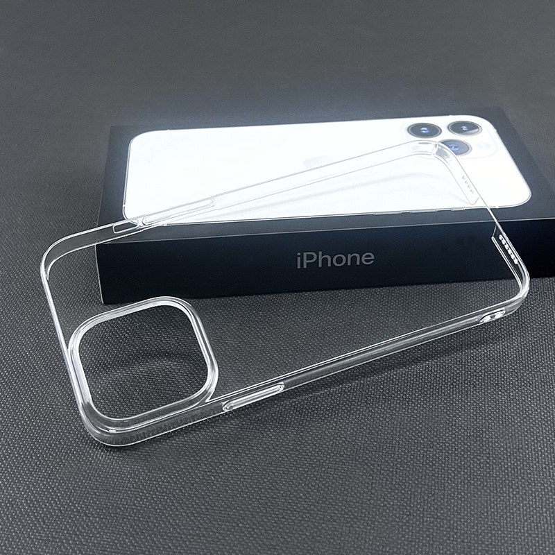 Ốp Điện Thoại PC Cứng Trong Suốt Bóng Cho iPhone 14 13 12 11 Pro XS Max Mini XR X 8 7 6 6s Plus SE 2022 2020