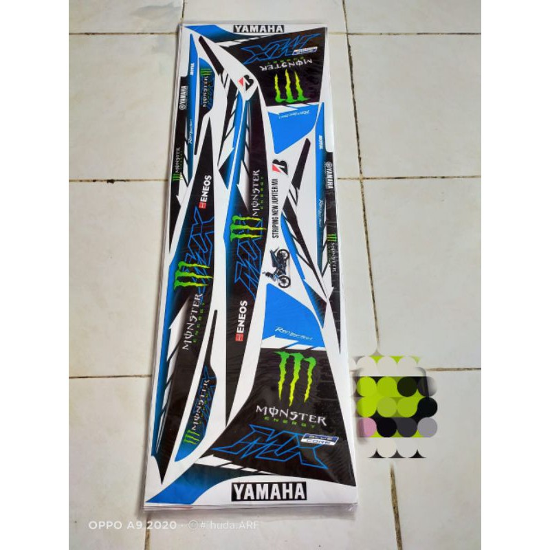 Sticker Dán Trang Trí Xe Mô Tô Yamaha New Jupiter Mx 135 Njmx Monster Blue Core Chất Lượng Cao