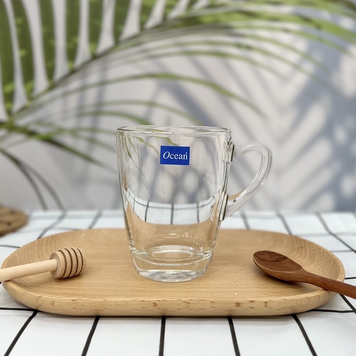 Bộ 6 Cốc Thủy Tinh Có Quai Thái Lan 320ml Ocean Kenya Mug, Ly Thủy Tinh Uống Trà Cafe Chất Lượng Cao - P01640