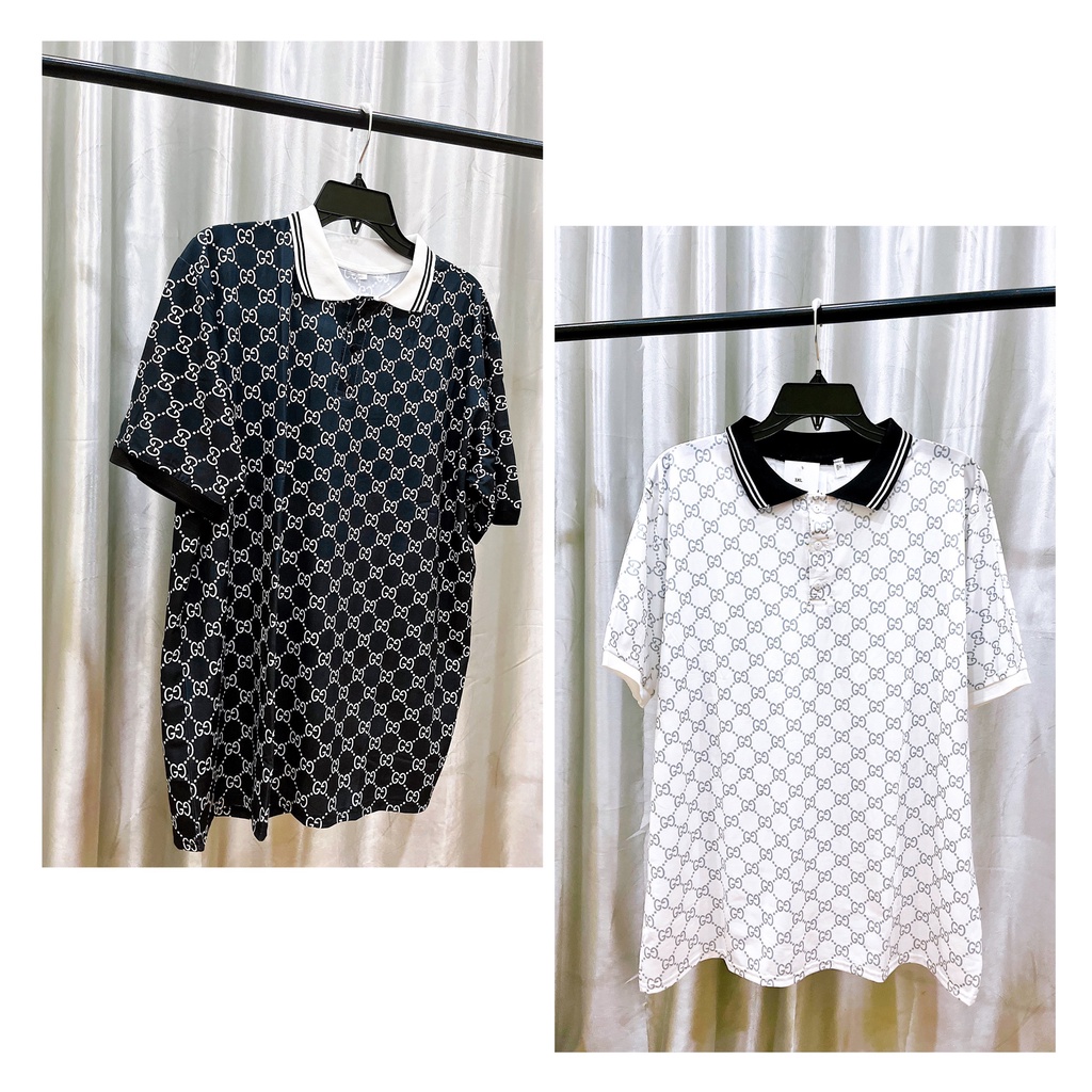 Áo polo nam bigsize hoạ tiết gucci