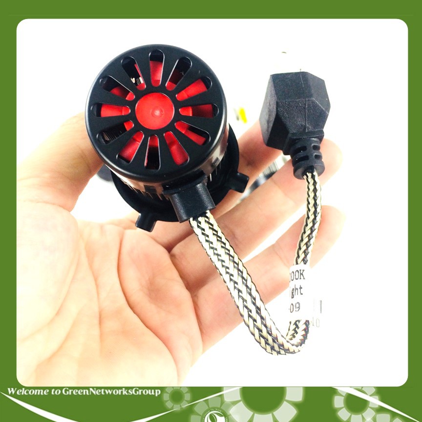 Bộ đèn led C6 chân H4 2 tim dành cho xe Ô tô GreennNetworks ( đỏ đen)