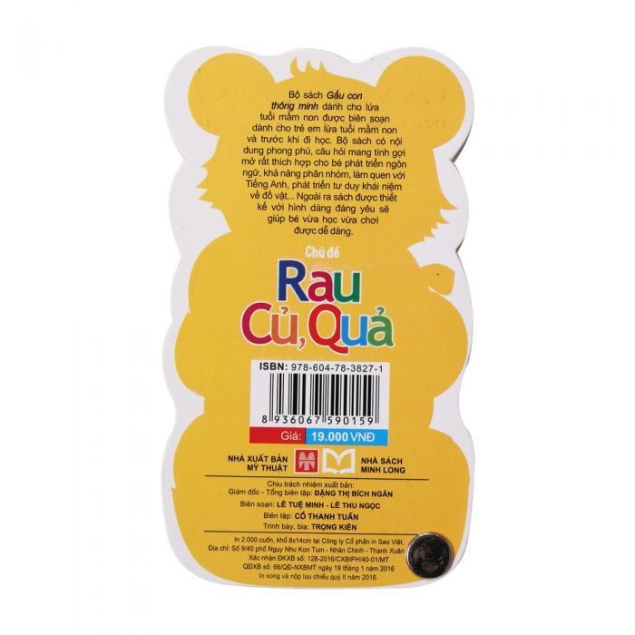 Sách: Gấu Con Thông Minh_ Rau, Củ, Quả