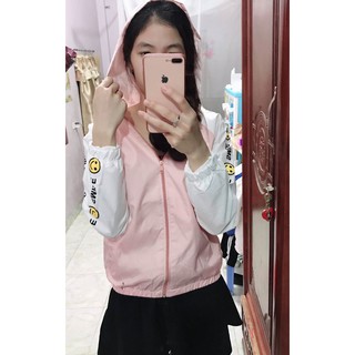 Áo gió 2 lớp-Rót tay icon Smile