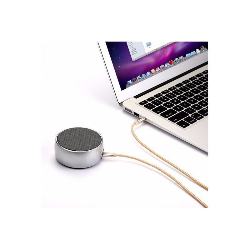 Dây AV 3.5mm 2 Đầu Dương Vỏ Sợi Tổng Hợp UGREEN AV112 3M 30817- Rose Gold