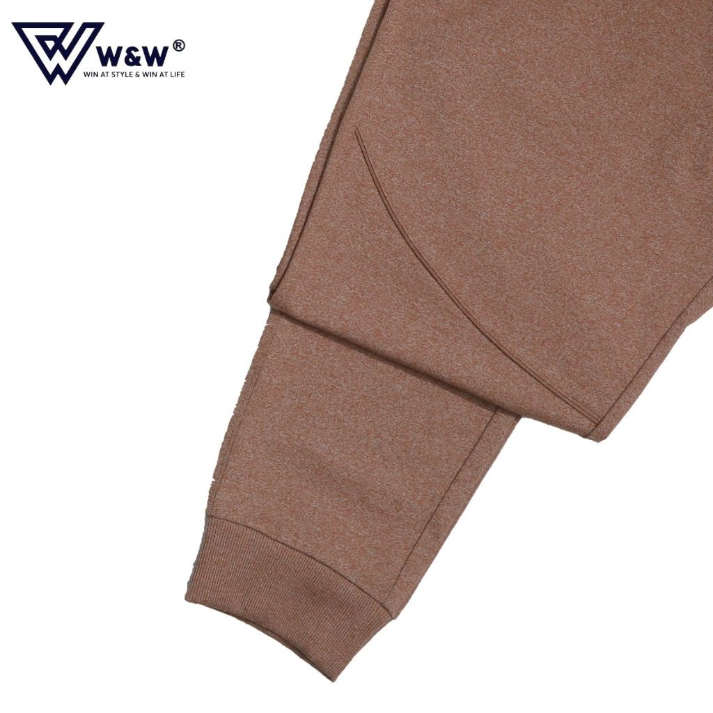 Quần Thu Đông Nam W&amp;W Thiết Kế Bo Gấu Khỏe Khoắn, Năng Động, Chất CVC Cao Cấp Giữ Ấm Tốt, Mềm Mịn, Bền Màu QWHW21