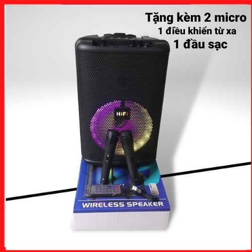 [Hàng Cao Cấp] Loa Bluetooth Nghe Nhạc Hát Karaoke GA803T Cổng USB, Thẻ Nhớ, Kết Nối Điện Thoại, Laptop. TẶNG KÈM 2MICRO