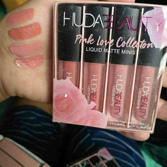 (hàng Mới Về) Son Môi Huda Beauty Dạng Lỏng Màu Nude Mini Xinh Xắn