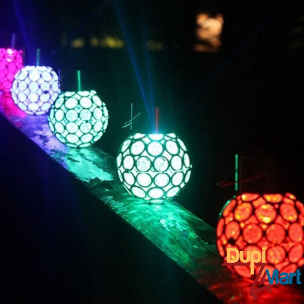 Đèn Led Cầu Đổi Màu Decor Trang Trí Treo Ngoài Trời Sân Vườn Sử Dụng Năng Lượng Mặt Trời