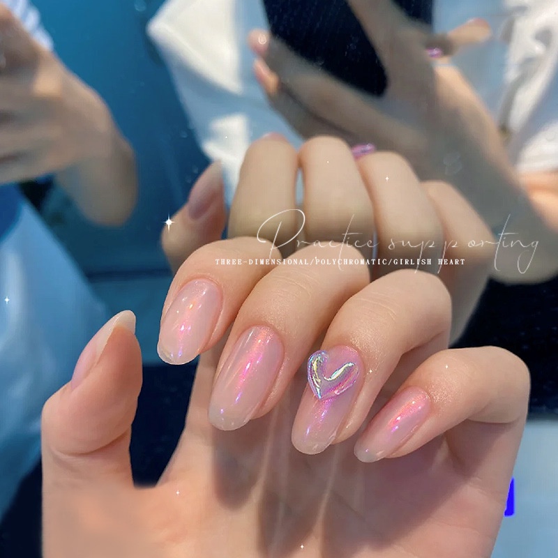 Set 20 Charm trái tim pha lê gắn móng