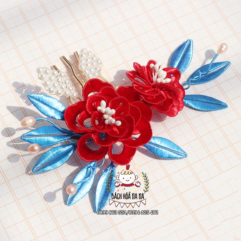 DIY / Bộ Kit Bạn tự làm Hoa cuốn chỉ- Triền hoa cuốn chỉ - Trâm cài cổ trang- làm hoa quấn chỉ handmade - Bách hóa na na