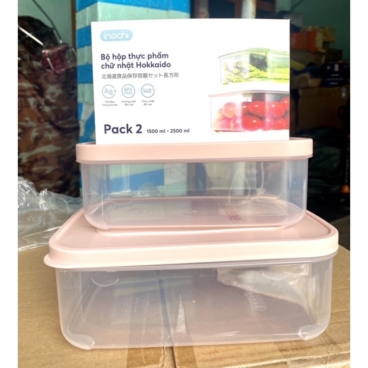 Bộ 2 hộp thực phẩm chữ Nhật Hokkaido 1500 - 2500 ml Hkm Anlene