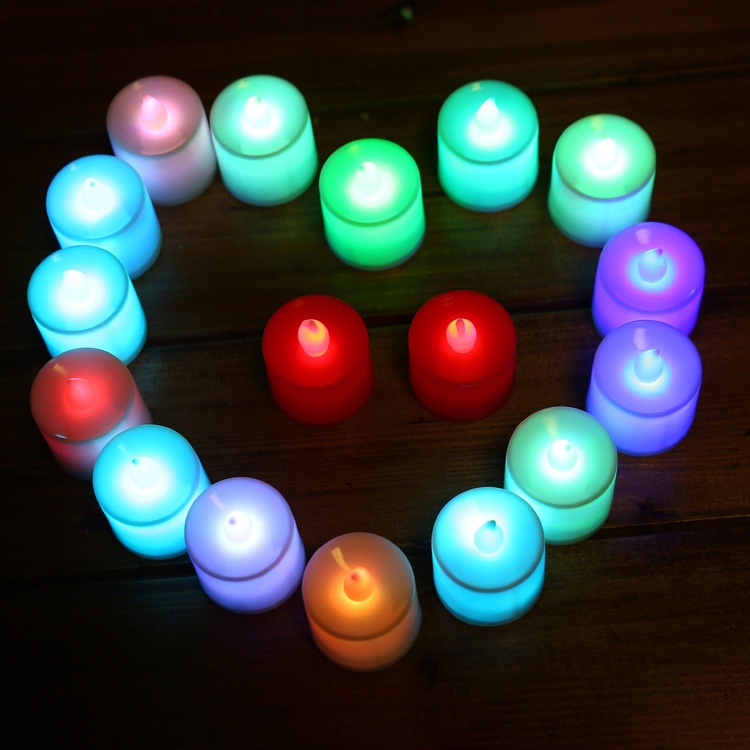 Đèn led hình cây nến trang trí bàn tiệc tùy chọn màu sắc