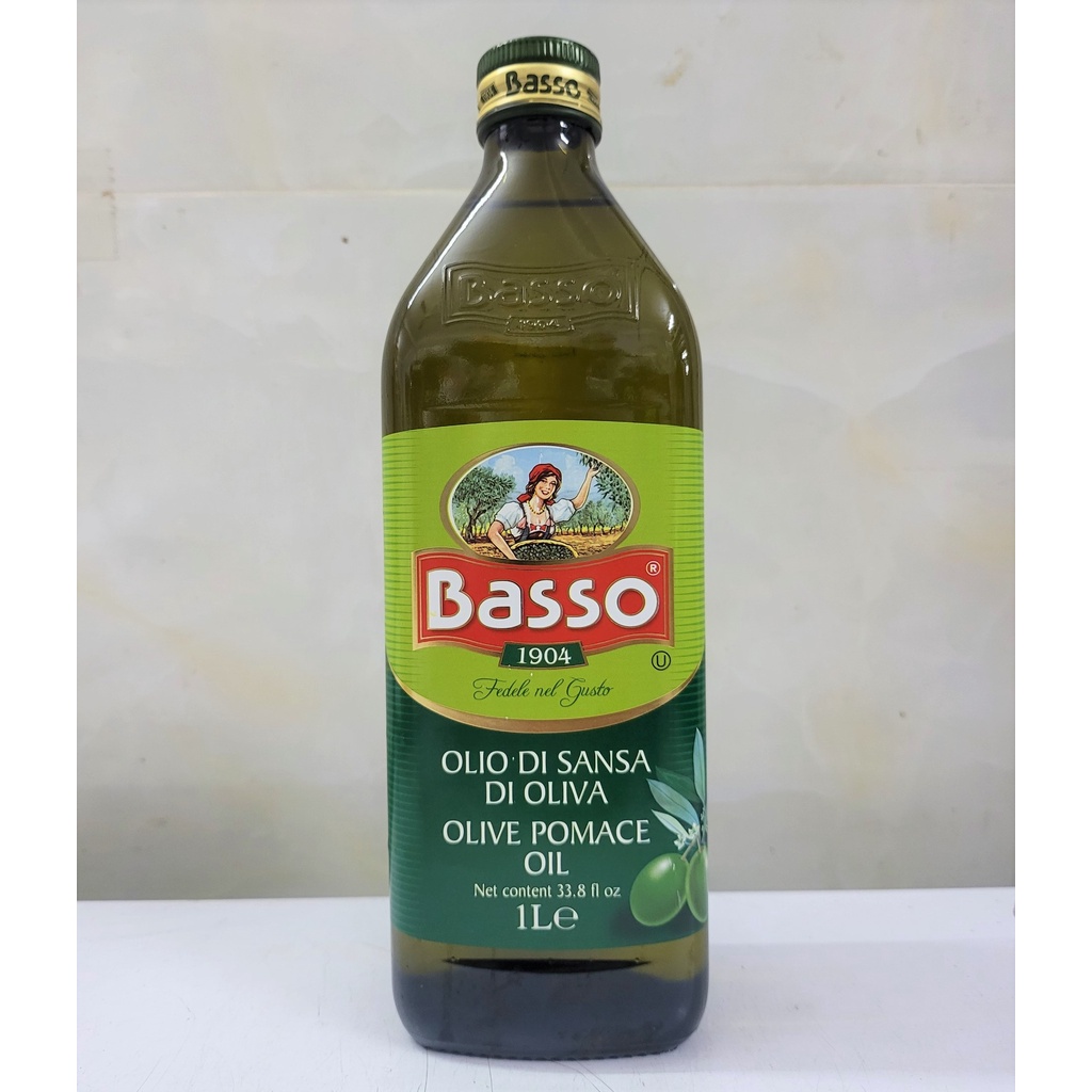 [CHAI LỚN 1 Lít – POMACE ] DẦU Ô LIU TINH CHẾ [Italia] BASSO Pomace Olive Oil (euf)