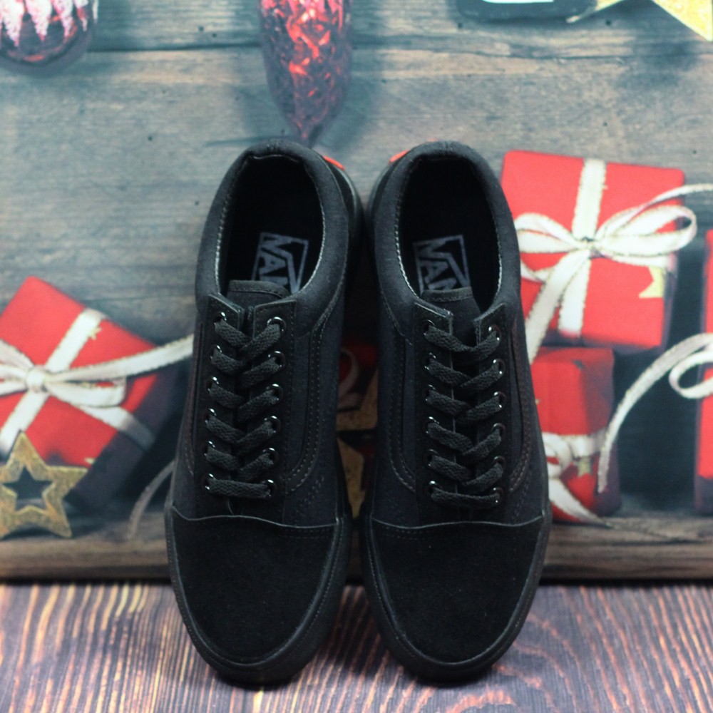 Giày Vs Cổ Thấp Old Nam Màu Full Đen