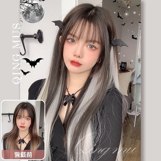 Tóc giả highlight PINKY kẹp tóc dài nhiều màu cá tính