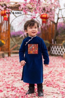 Áo dài bé trai đón tết