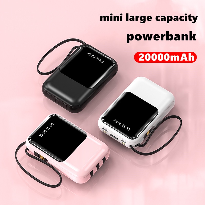 Cục sạc dự phòng 20000mAh SIRITECH tích hợp 3 đầu ra kèm đèn pin led chiếu sáng hiển thị dung lượn pin